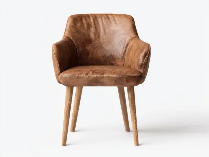 Sedia da pranzo-pelle-legno-55×56×81 cm-marrone-stile retrò-Warmthure