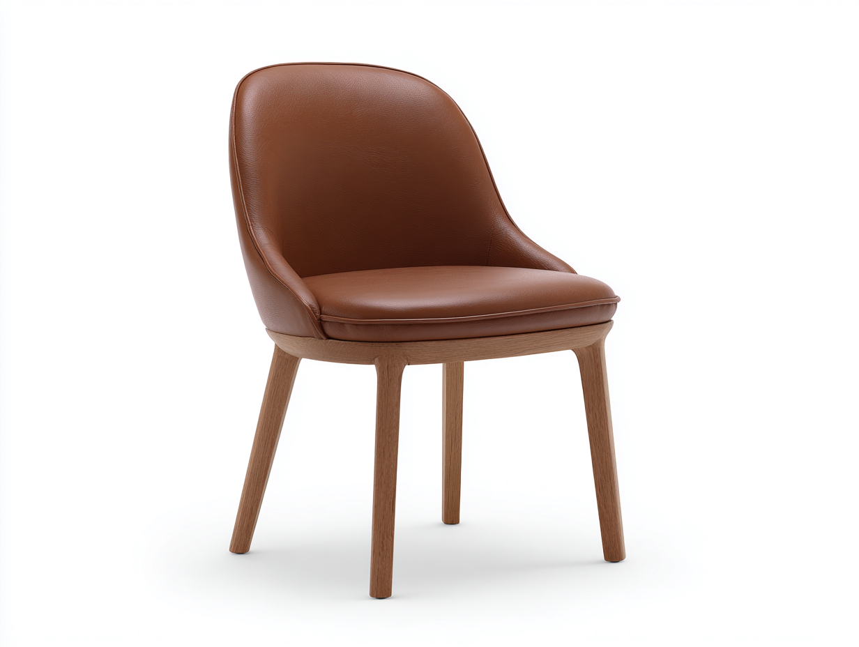 Sedia da pranzo-pelle-legno-57×59×83 cm-marrone-stile moderno-Warmthure