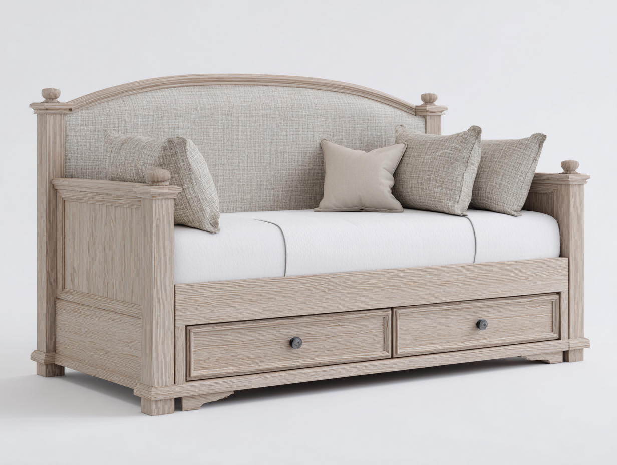 Divano letto-legno-tessuto-205x95x88 cm-beige-design classico-Warmthure