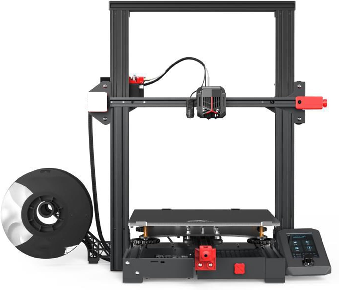 Stampante 3D, Stampante 3D Con Livellamento Completamente Automatico, Dimensioni Stampa 300 x 300 x 320 Mm, Stampa Silenziosa, Doppio Asse Z, Schermo Con Manopola a Colori Da 4,3 Pollici-Warmthure