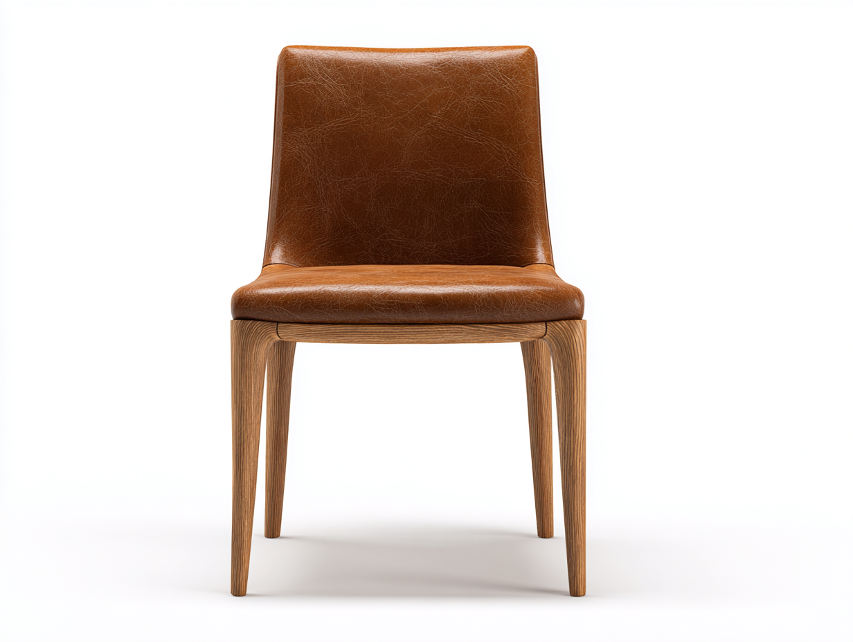 Sedia da pranzo-pelle-legno-45×52×85 cm-marrone-stile moderno-Warmthure