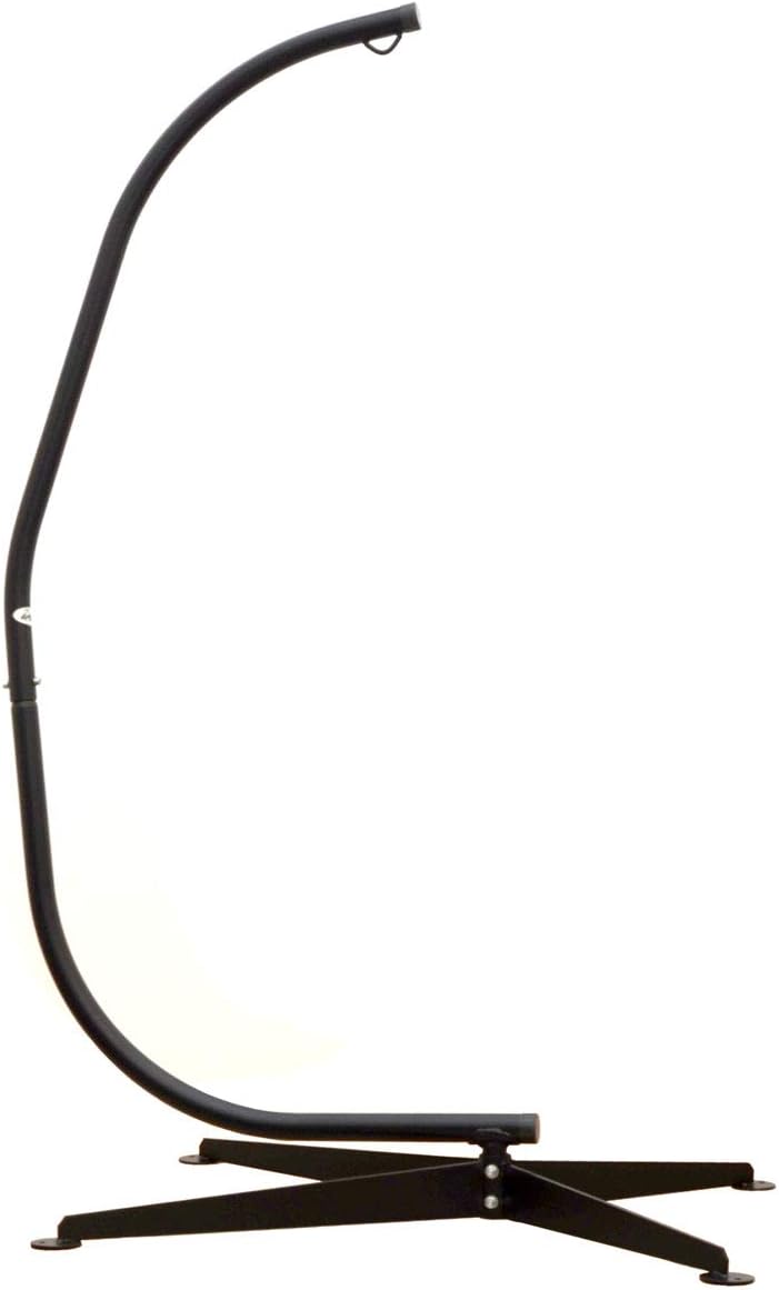 AMANKA Sostegno per Sedia sospesa 205cm Supporto per Appendere Sedile sospeso Max 120Kg Acciaio Nero-Warmthure