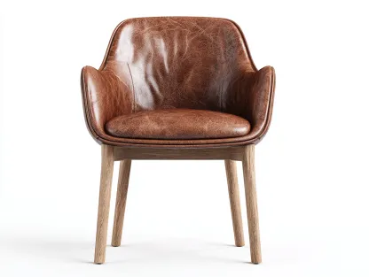 Sedia da pranzo-pelle-legno-56×58×82 cm-marrone-stile vintage-Warmthure