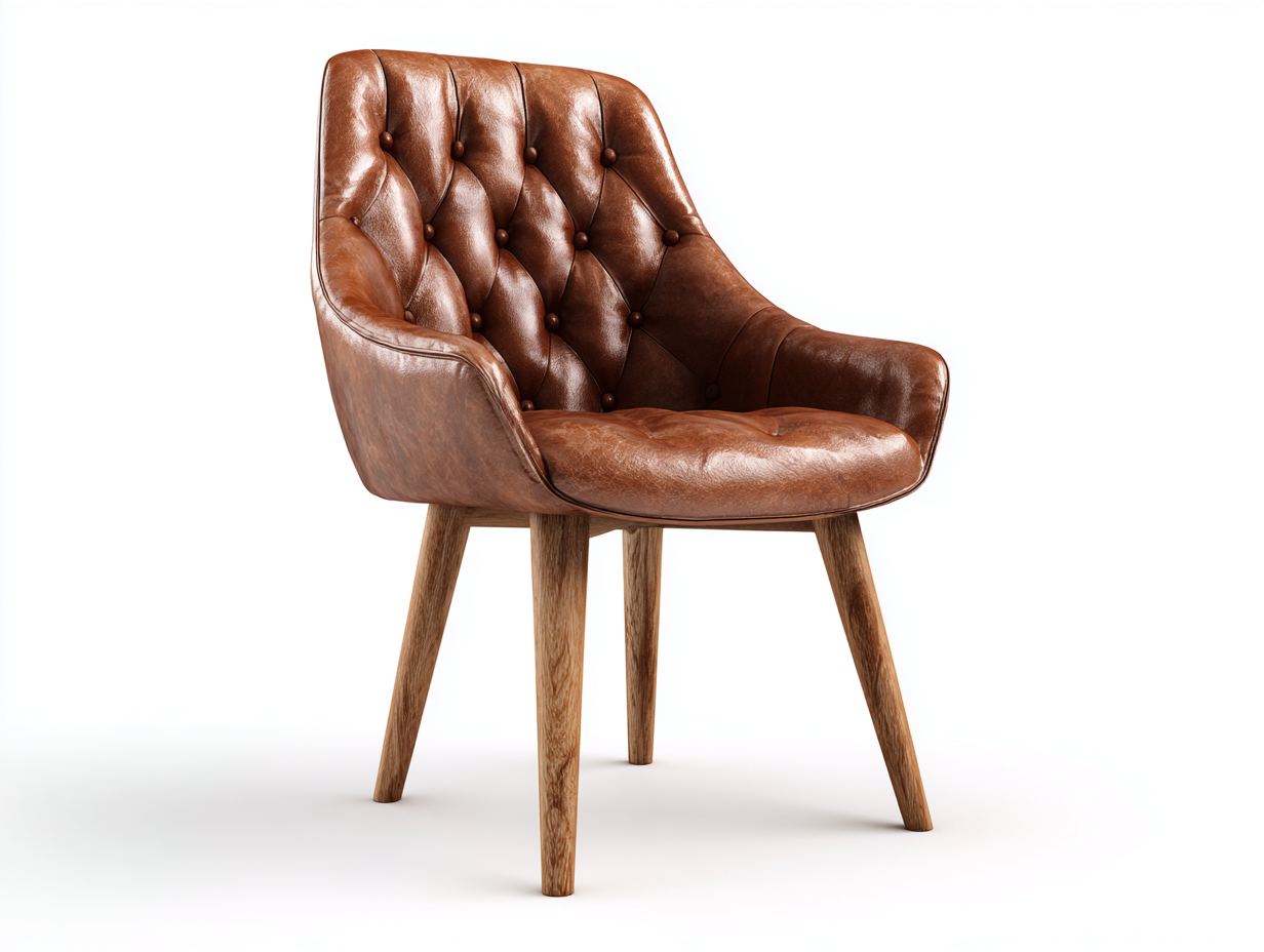 Sedia da pranzo-pelle-legno-55x58x82 cm-marrone-stile classico-Warmthure