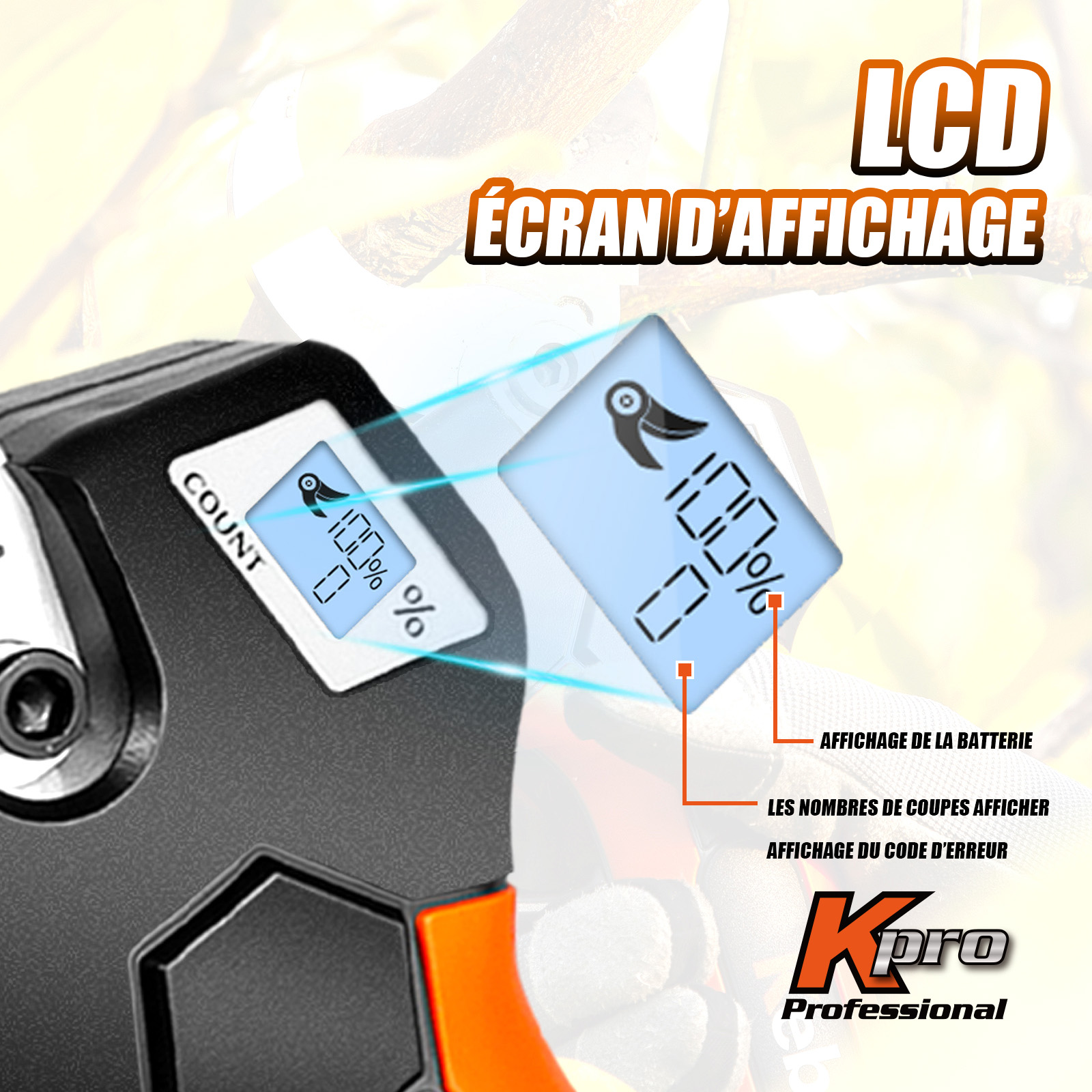 Kits de Sécateur sur Perche avec 2 Batteries de 2 Ah, KT940-SET