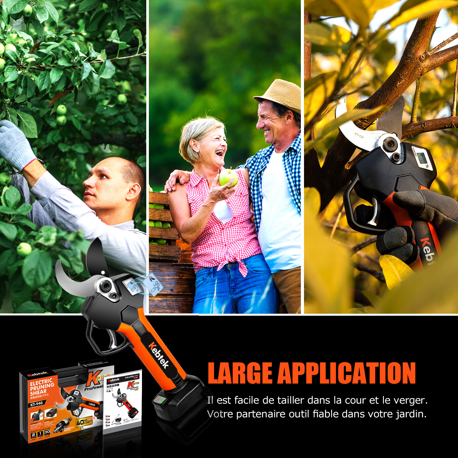 K-Pro 21V 40MM Sécateur à batterie KT940