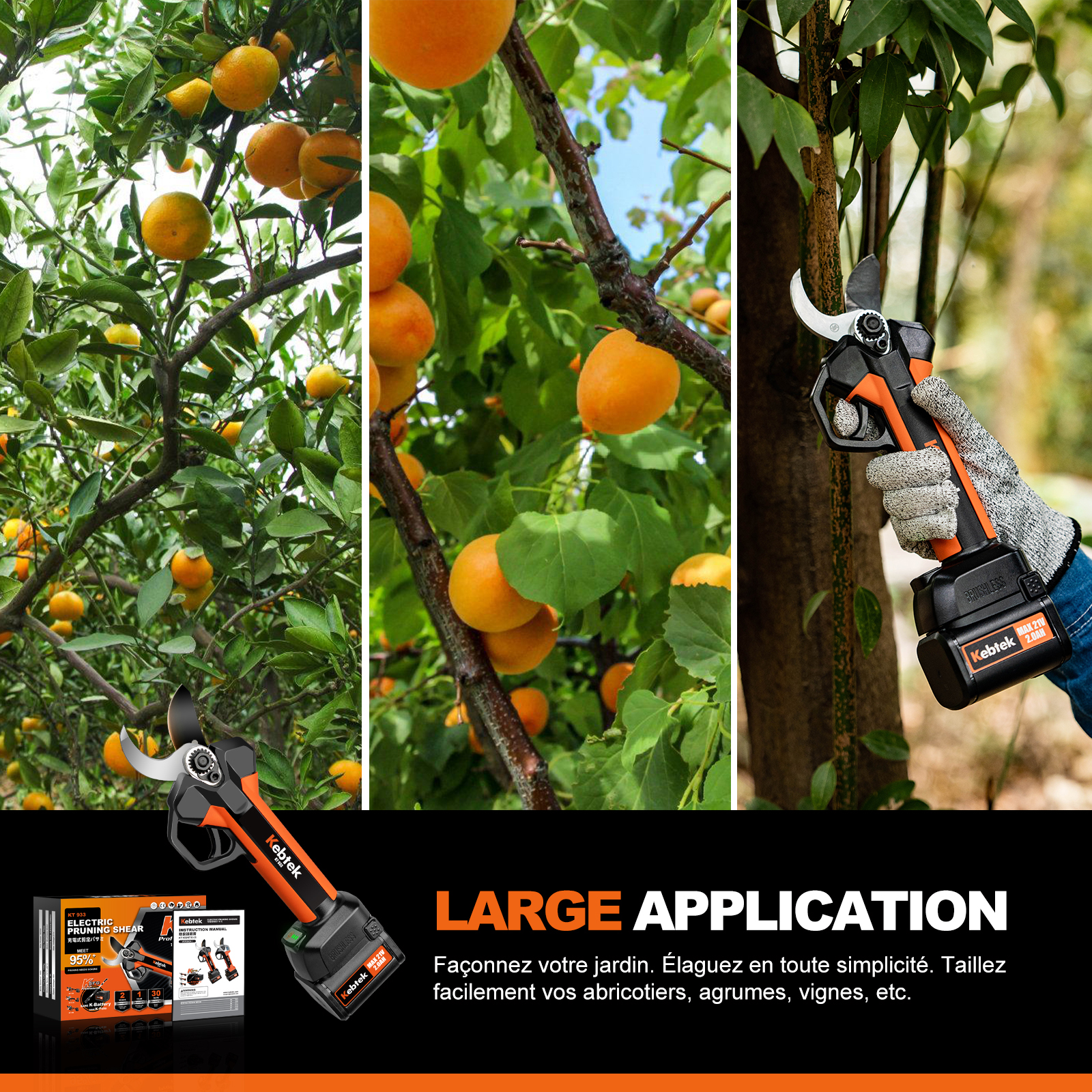 K-Pro 21V 33mm Sécateur à batterie KT933