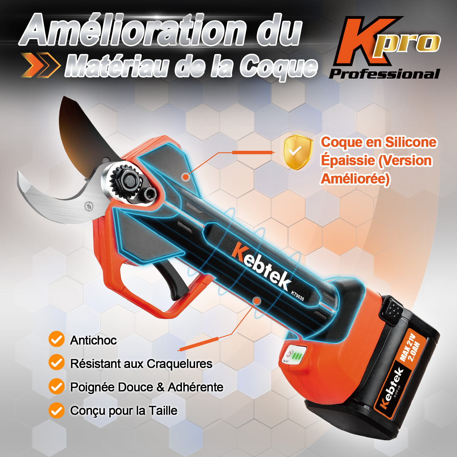 La nouvelle série K-Pro Sécateur à batterie KT9035
