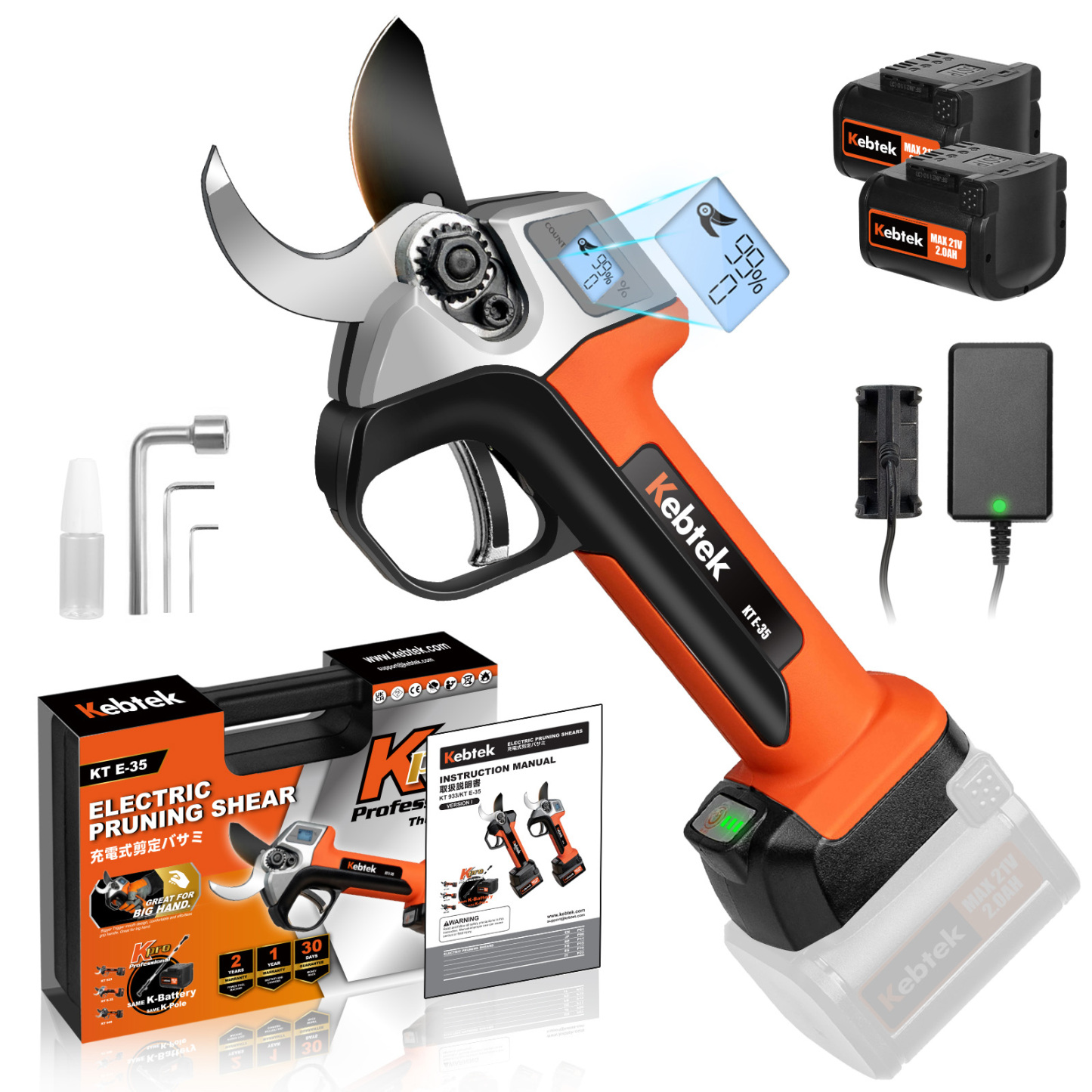 K-Pro 21V 40MM Sécateur à batterie KT E-35