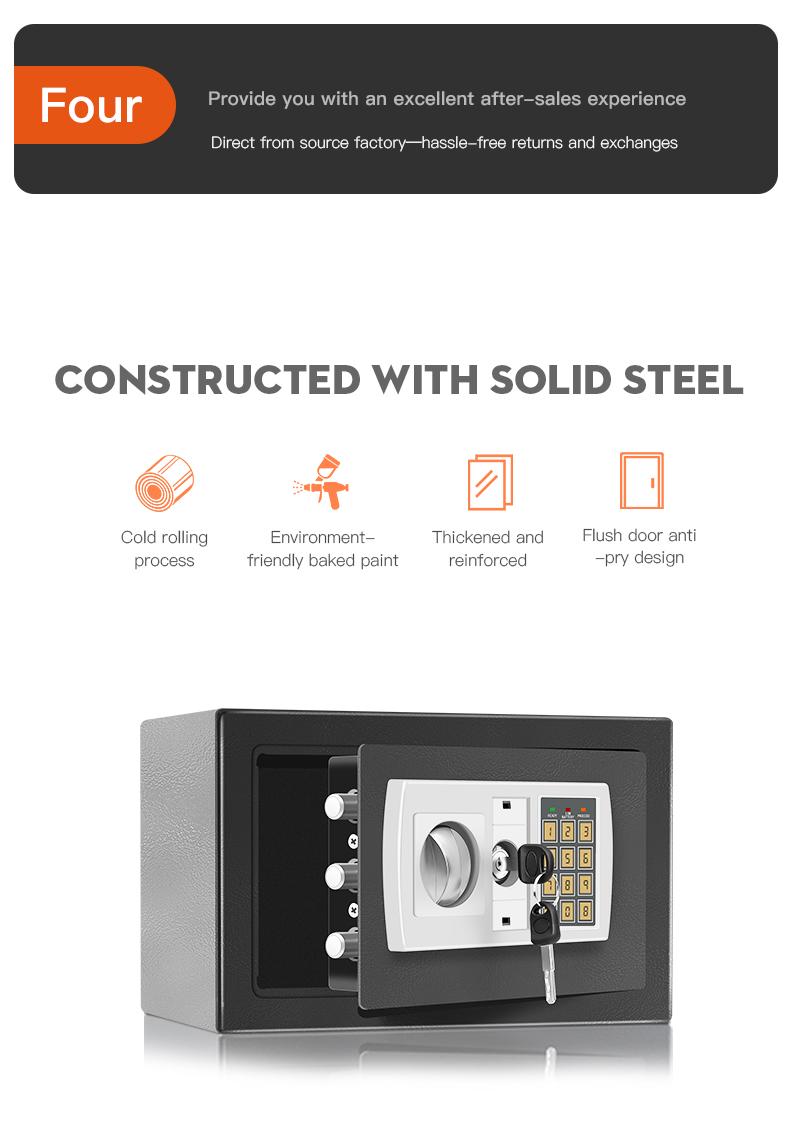 Electronic password Security Box， college dorm saferroomhome ，safe,storage,box office savings, anti-theft safes Mechanical safe box for money key lockbox safebox &mdash;&mdash;No batteries were provided