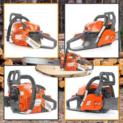 20 Inch Portable Gas-Powered Chainsaw, 62CC Power Chain Saws Gas Powered 2 Stroke Handed Petrol Gasoline Chain Saw for Cutting Wood Outdoor Garden