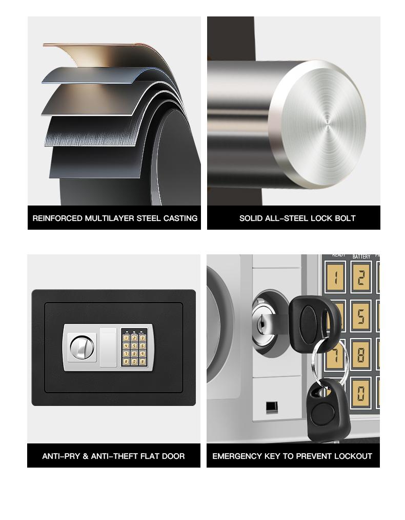 Electronic password Security Box， college dorm saferroomhome ，safe,storage,box office savings, anti-theft safes Mechanical safe box for money key lockbox safebox &mdash;&mdash;No batteries were provided