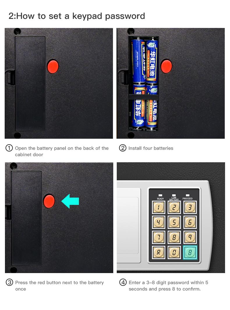 Electronic password Security Box， college dorm saferroomhome ，safe,storage,box office savings, anti-theft safes Mechanical safe box for money key lockbox safebox &mdash;&mdash;No batteries were provided