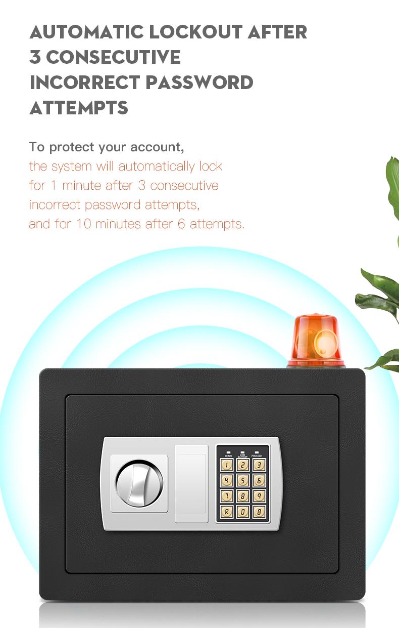 Electronic password Security Box， college dorm saferroomhome ，safe,storage,box office savings, anti-theft safes Mechanical safe box for money key lockbox safebox &mdash;&mdash;No batteries were provided