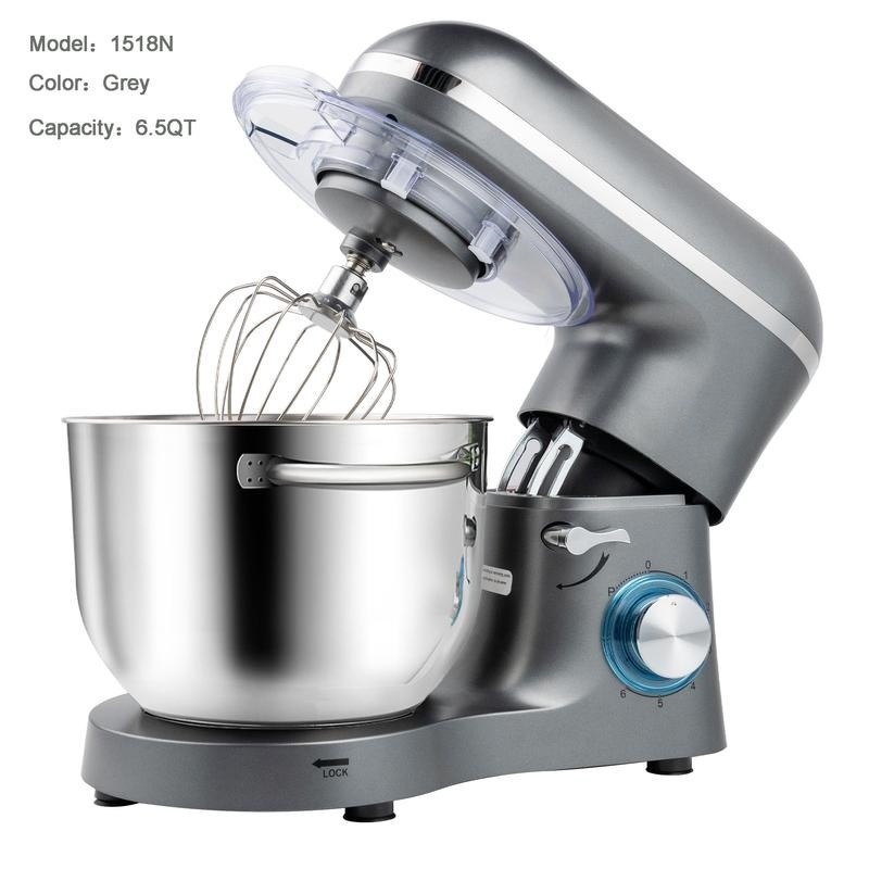 6.5QT Stand Mixer with Upgraded Motor | 6-Speed Tilt-Head Electric Food Mixer with Stainless Steel Bowl Dough Hook Whisk & Beater for Baking & Mixing Kitchen Appliances