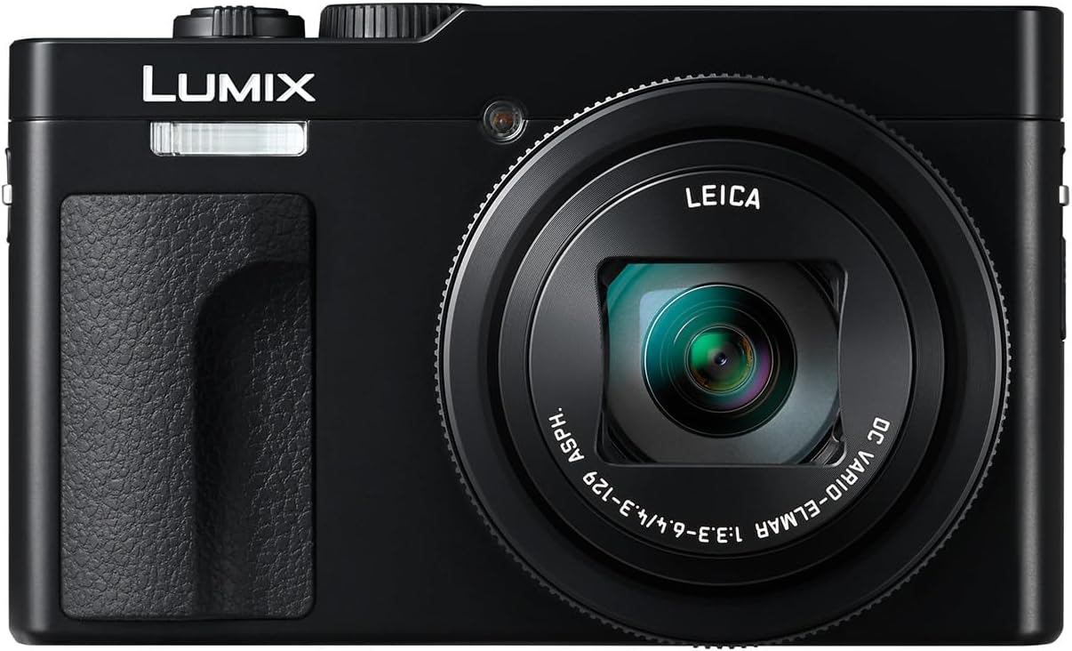Panasonic LUMIX DC-TZ99E-K Compact Travel Zoom Camera, LEICA DC Lens, 30x Zoom, 20.3MP, 4K 30p Video, Tiltable Monitor, Wi-Fi, Bluetooth, Black-Spaceano