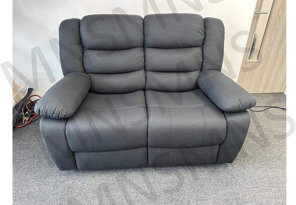 MNS Fabric 2 seater recliner in grey-Spaceano