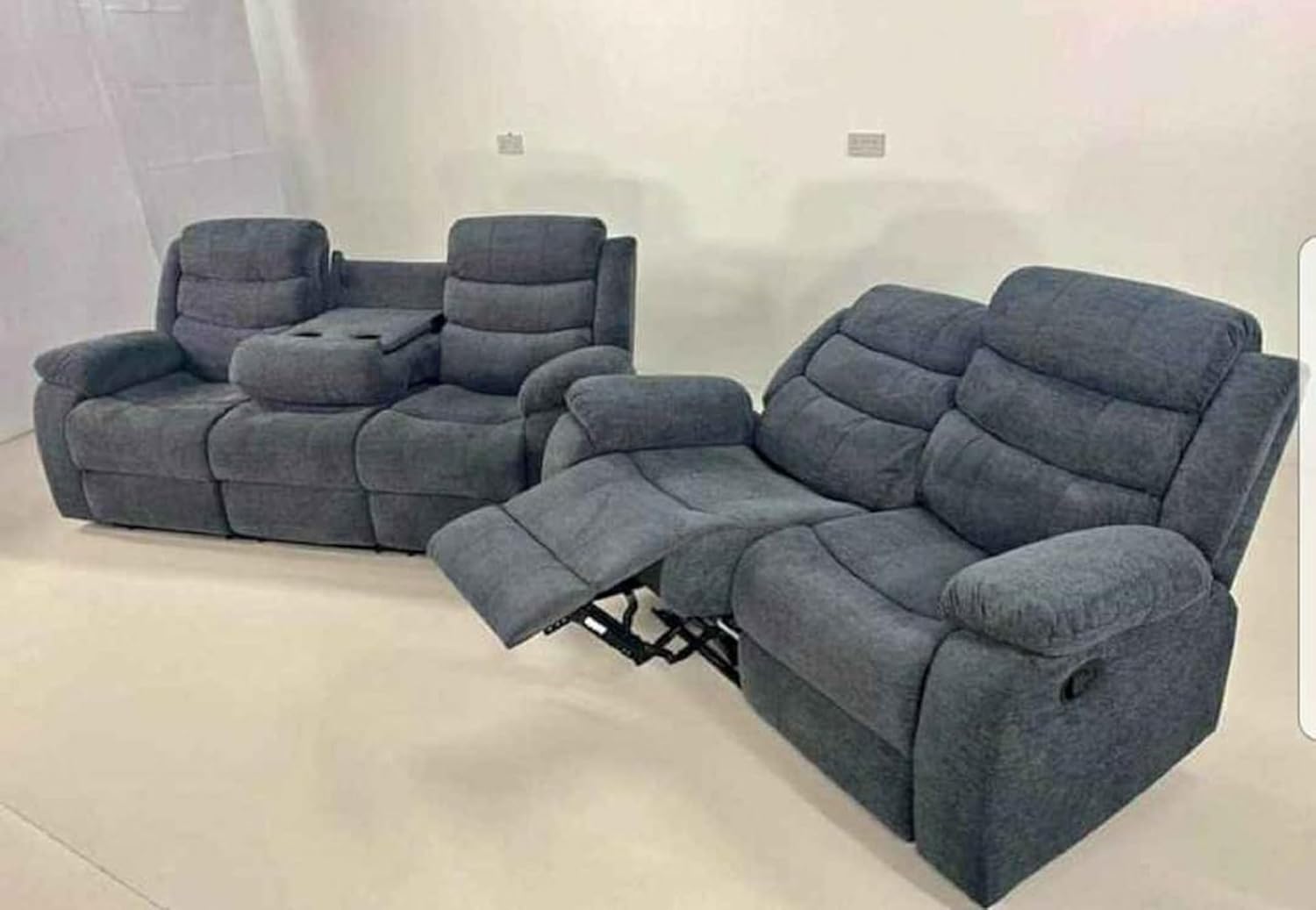 MNS Fabric 3+2 recliner sofa-Spaceano
