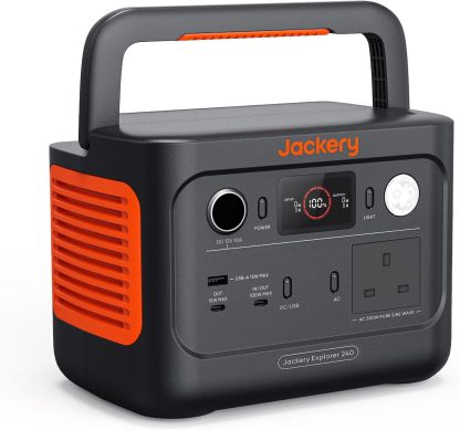 Jackery Explorer 240 v2 Portable Power Station 2024 New Version, 256Wh LiFePO4 Battery with 300W AC 100W USB-C Output, 1Hr Fast Charging, Versatile Scenarios-Outdoor Camping Fishing Picnics-Spaceano
