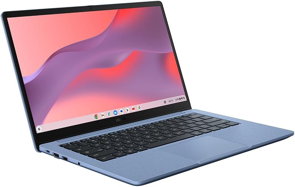 ASUS Chromebook 14 CX1405CTA Laptop 14.0 inch Full HD Screen Intel Celeron N50 Processor 4GB RAM 64GB eMMC Storage Google Chrome OS Fabric Blue-Spaceano