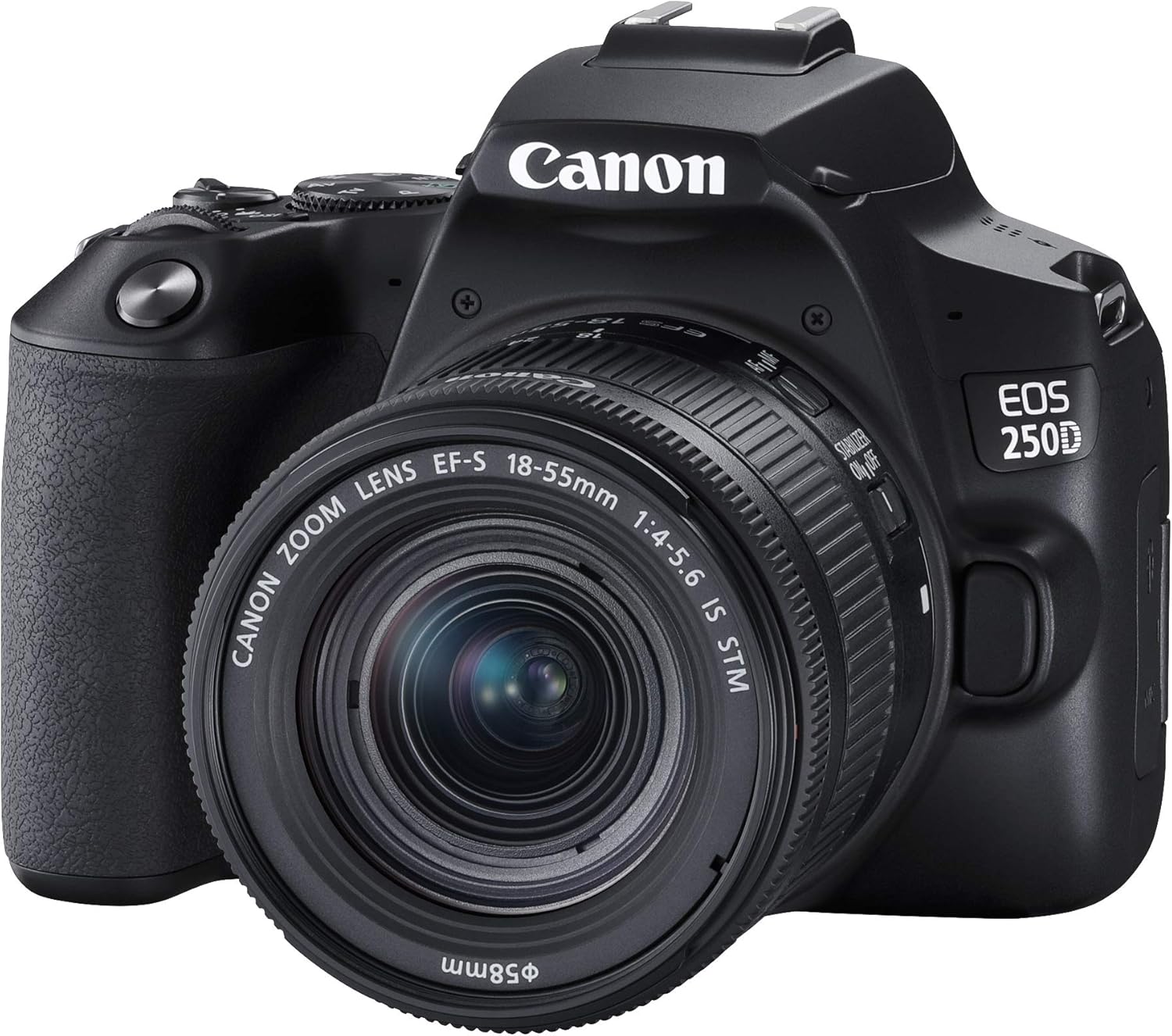 Canon EOS 250D + Canon EF-s 18-55mm f 4-5.6 IS STM Lens - Black-Spaceano