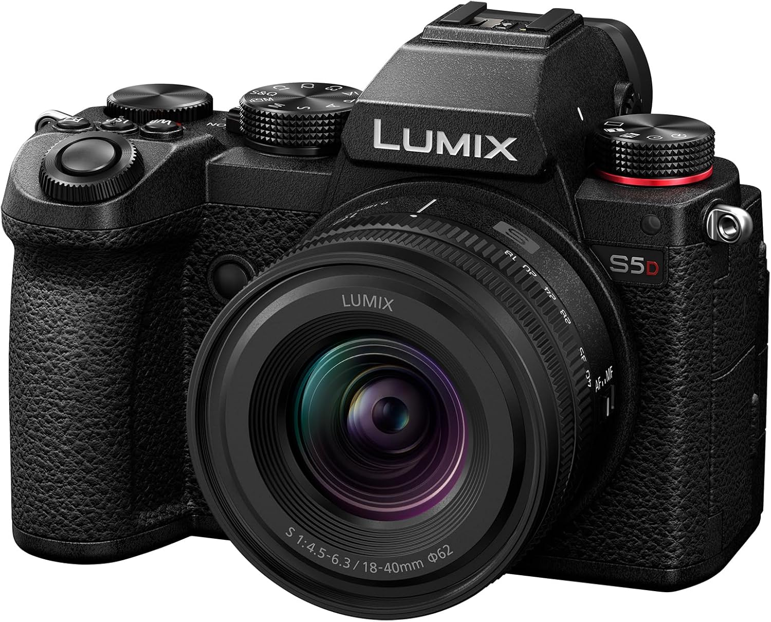 Panasonic Lumix S5D, Full Frame Mirrorless Camera Body, with S-R1840E 18-40mm S lens, 24.2MP, 4K 60P Recording, Live View Finder, Free Angle Monitor, Wi-Fi, Bluetooth, Black-Spaceano