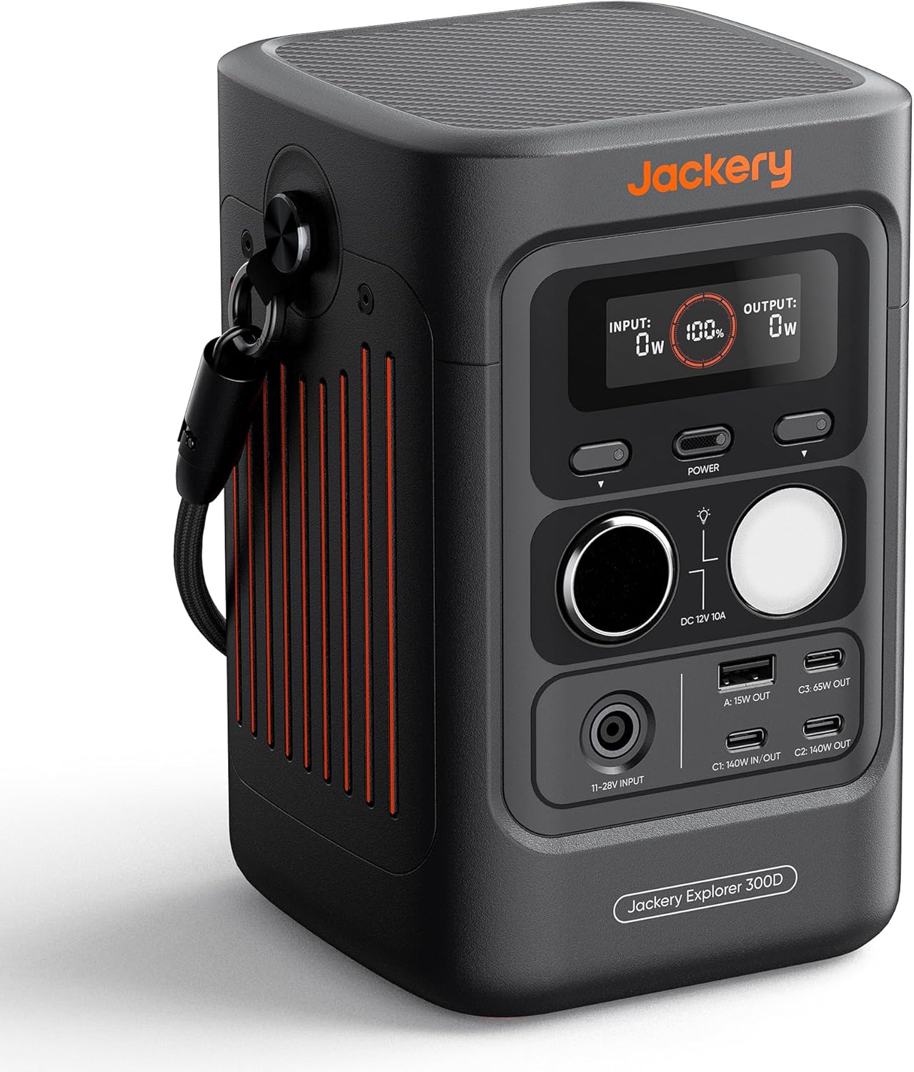 Jackery Explorer 300D Power Bank, 288Wh LiFePO4 Battery Portable Power Station, 300W DC Output, Charging Cable Included,1-Hour Fast Charging, Compact for Outdoor Camping, Travel, Emergencies-Spaceano
