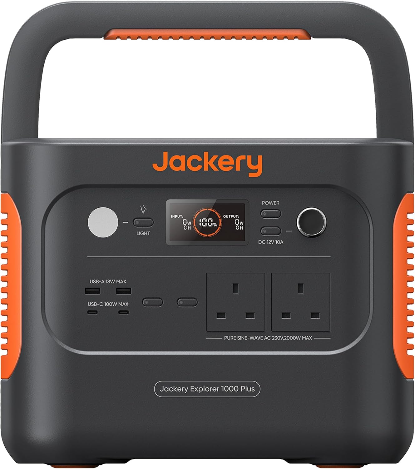 Jackery Explorer 1000 Plus portable power station, 1264Wh LiFePO4 Battery with 2x 2000W AC Outlets, Expandable to 5kWh for holiday RV Camping Emergency-Spaceano