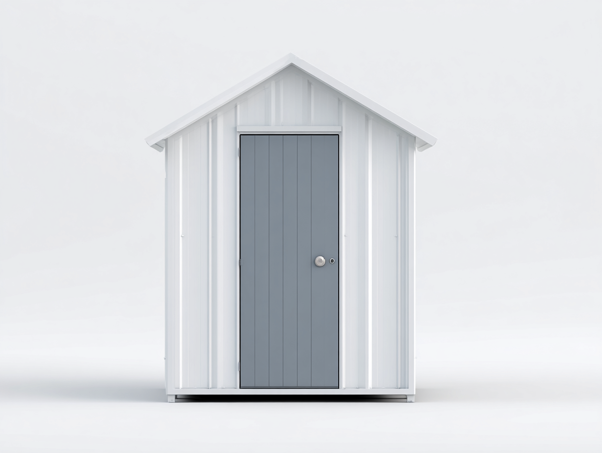 Garden Shed metal structure 180x120x200 cm - white/grey - outdoor storage design