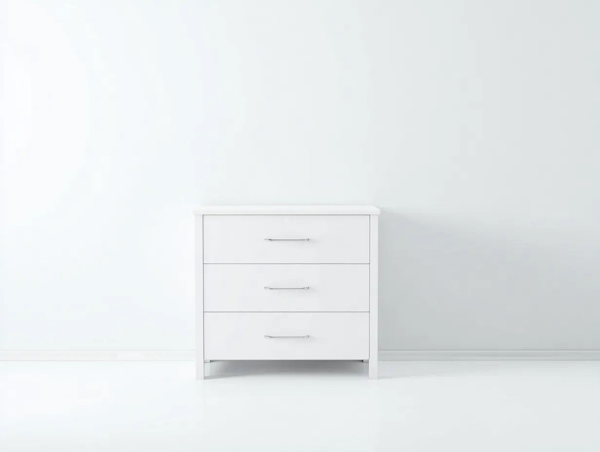 Cassettiera - legno - 88x40x78 cm - bianco - stile moderno-Graceuse