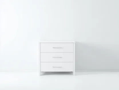 Cassettiera - legno - 88x40x78 cm - bianco - stile moderno-Graceuse
