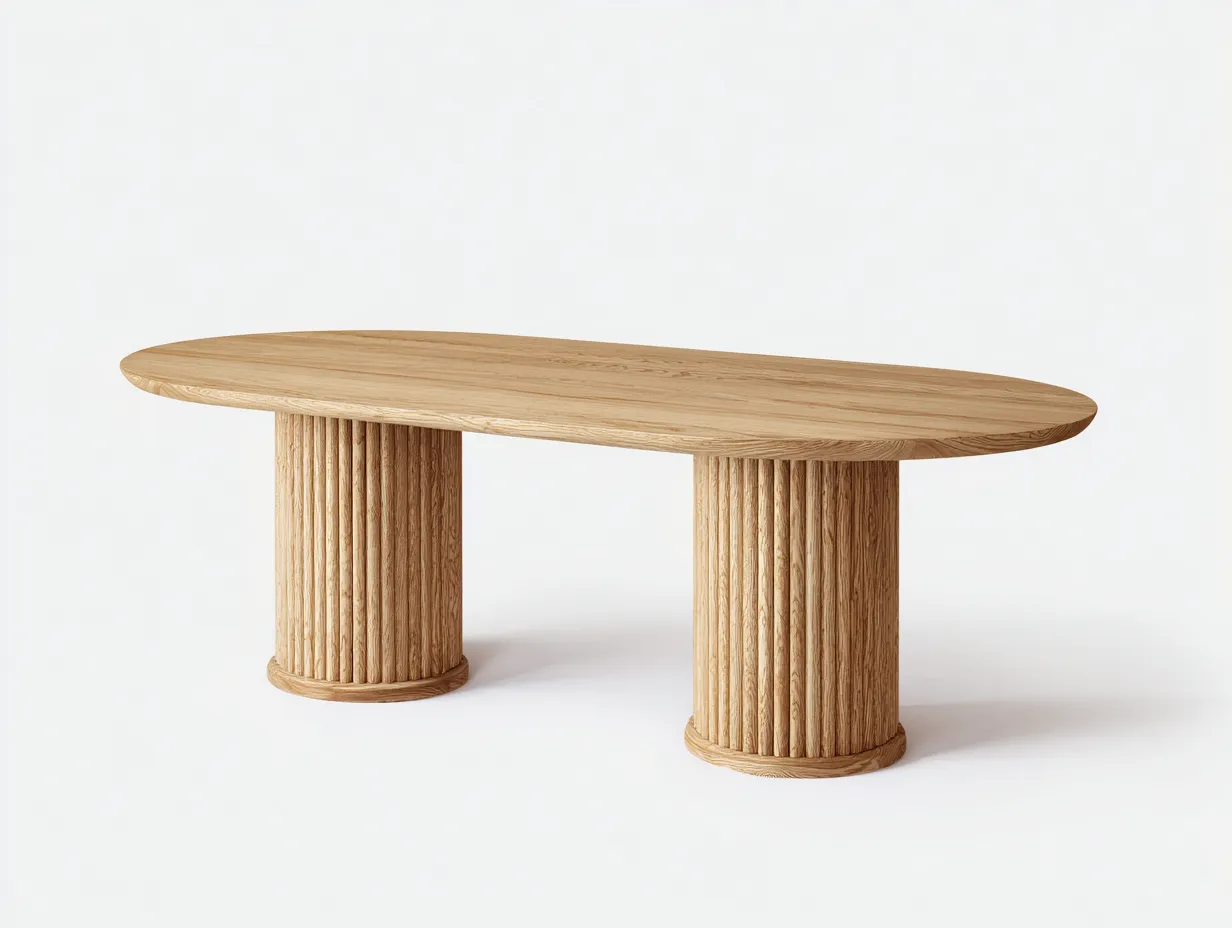 Tavolo da giardino-legno massello-210x100x75 cm-legno naturale-moderno-Graceuse