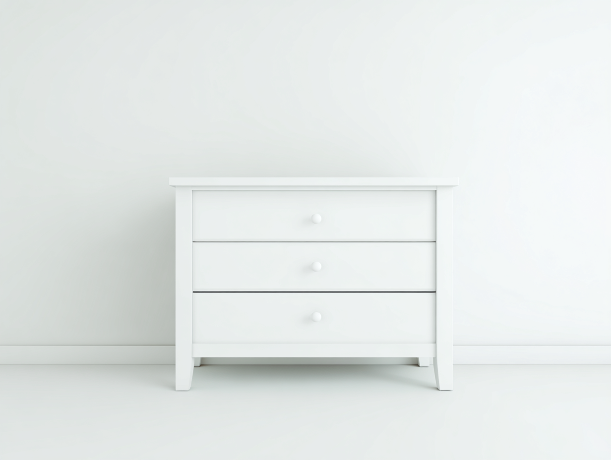Cassettiera - legno - 97x43x79 cm - bianco - stile moderno-Graceuse
