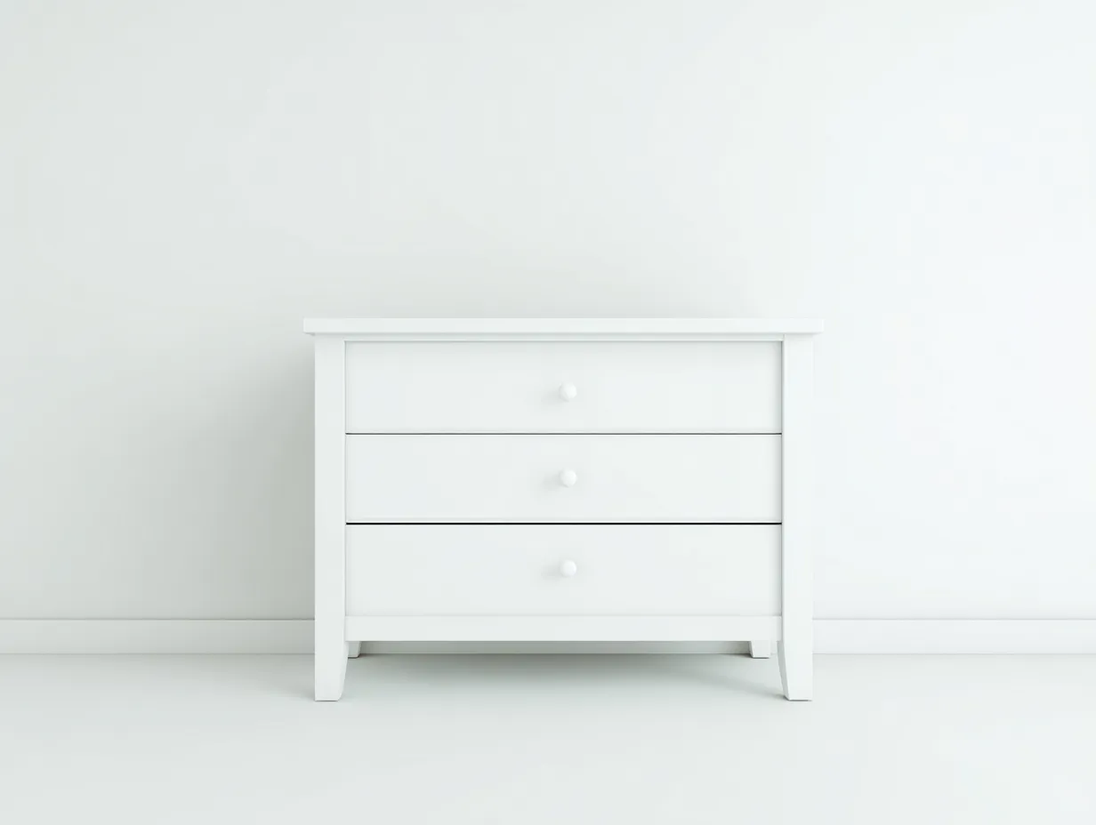 Cassettiera - legno - 97x43x79 cm - bianco - stile moderno-Graceuse