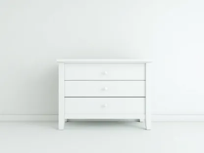 Cassettiera - legno - 97x43x79 cm - bianco - stile moderno-Graceuse