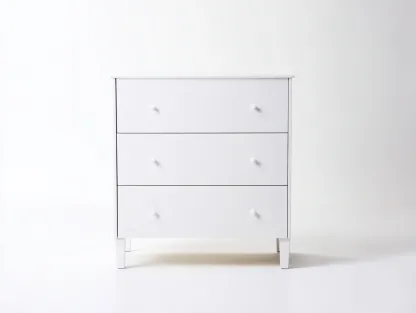 Cassettiera - legno - 94x42x84 cm - bianco - stile classico-Graceuse