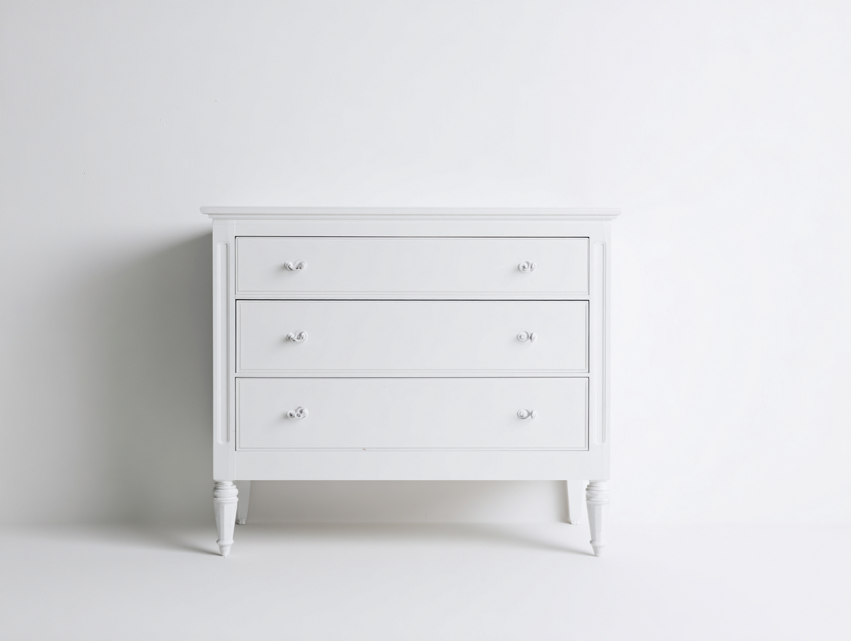 Cassettiera - legno - 98x43x82 cm - bianco - stile classico-Graceuse