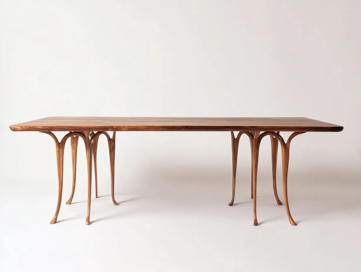 Tavolo da giardino-legno massello-220x90x75 cm-marrone-naturale-Graceuse