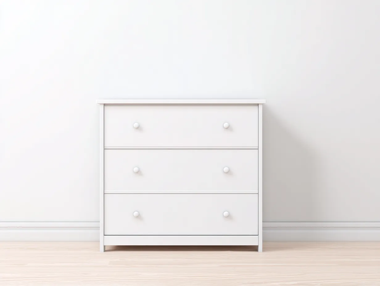 Cassettiera - legno - 100x45x80 cm - bianco - stile moderno-Graceuse