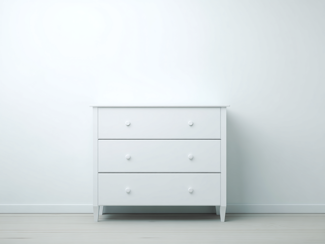 Cassettiera - legno - 102x46x82 cm - bianco - stile moderno-Graceuse