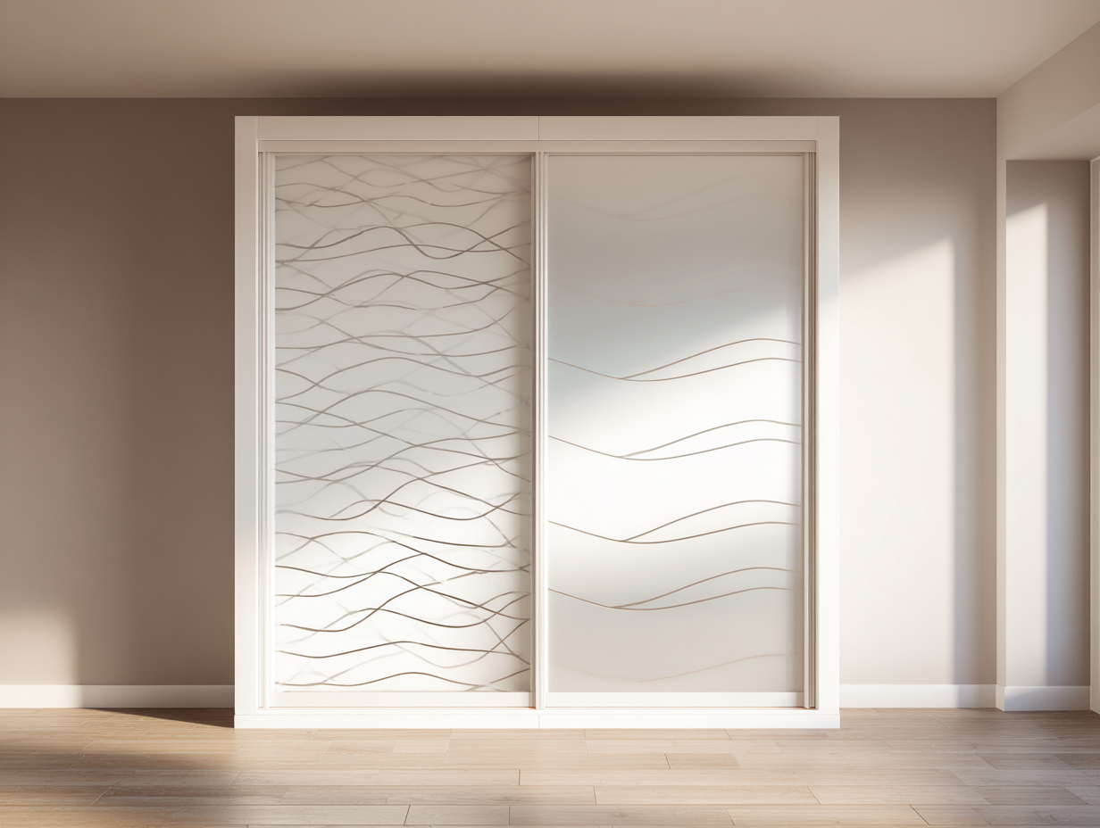 Armadio-Vetro-MDF-220x64x212 cm-bianco-beige chiaro-design moderno-Nestleova