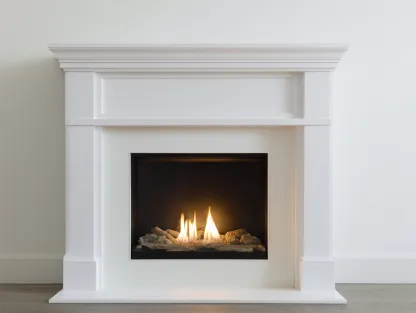 Camino - marmo - 152x40x118 cm - bianco - stile classico-Nestleova