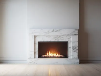 Camino - marmo - 160x42x55 cm - bianco - design moderno-Nestleova