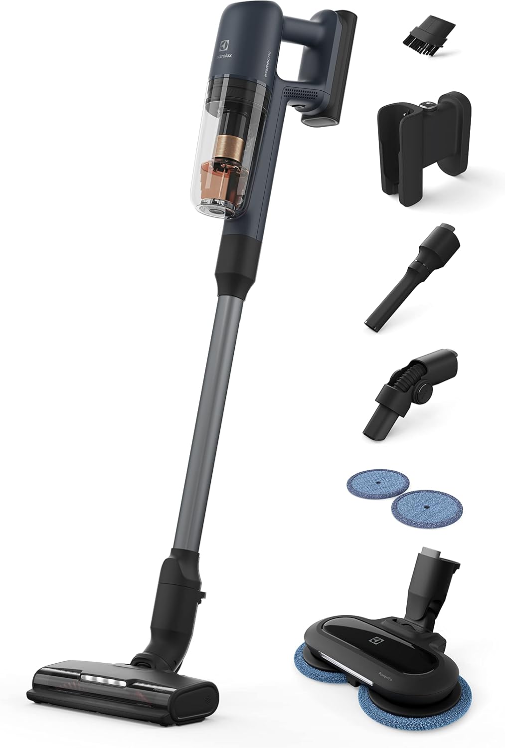 Electrolux Aspirapolvere Senza Filo, Serie Ultimate 700, 40 min di Autonomia, EP71B14WET, Massima Aspirazione, Bocchetta PowerPro Multi-Superficie, Spazzola per Spolverare, PowerPro Mop-Frameare