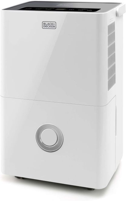 BLACKDECKER BXDH20E - Deumidificatore e Purificatore dAria 20L 24h - HEPA13 - Funzione Asciugabiancheria - 2 Velocita - Serbatoio 4L - Programmabile 24h - Ruote - Blocco di Sicurezza per Bambini-Frameare