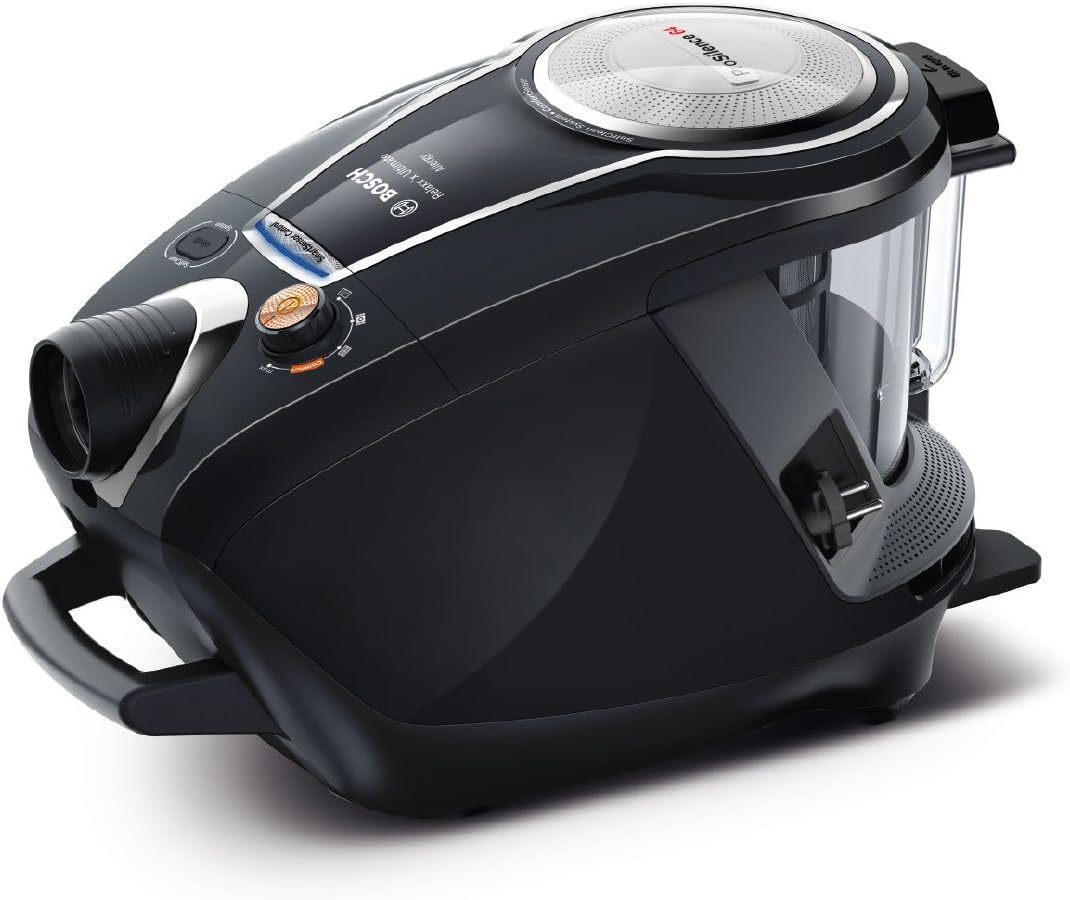 Bosch ProSilence Serie I 8 - Aspirapolvere Senza Sacco Estremamente Silenzioso, con SmartSensorControl e Intelligent SelfClean System, Nero-Frameare