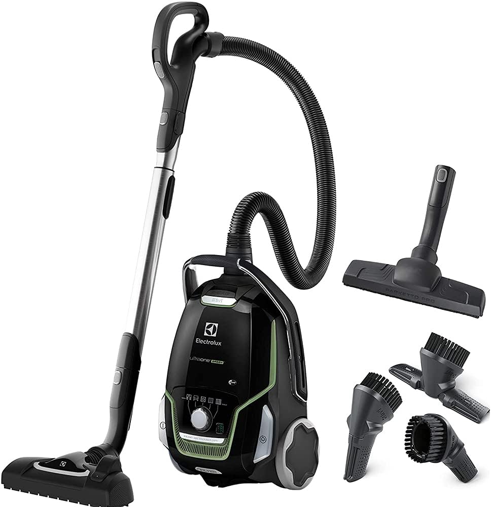 Electrolux 900940525 Ultraone Aspirapolvere con Sacco, 700 W, Nero Verde-Frameare