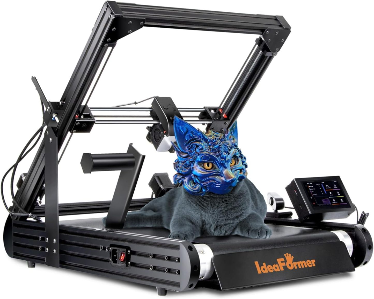 IdeaFormer IR3 V2 - Stampante 3D con nastro trasportatore, 250 x 250 x 160 mm, cintura in metallo Z, pile e stampa veloce, max 400 mm s-Frameare