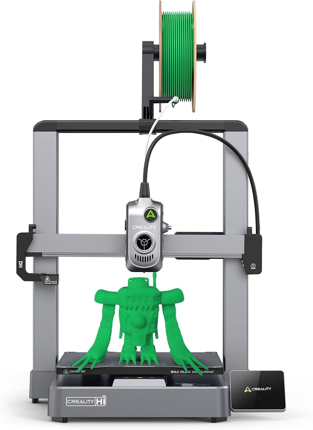 Creality Hi Stampante 3D, Stampante 3D che supporta CFS, velocita di stampa 500 mm s, livellamento automatico, corpo in metallo pieno, 95 percento preassemblato, touchscreen pieghevole e fotocamera per la-Frameare