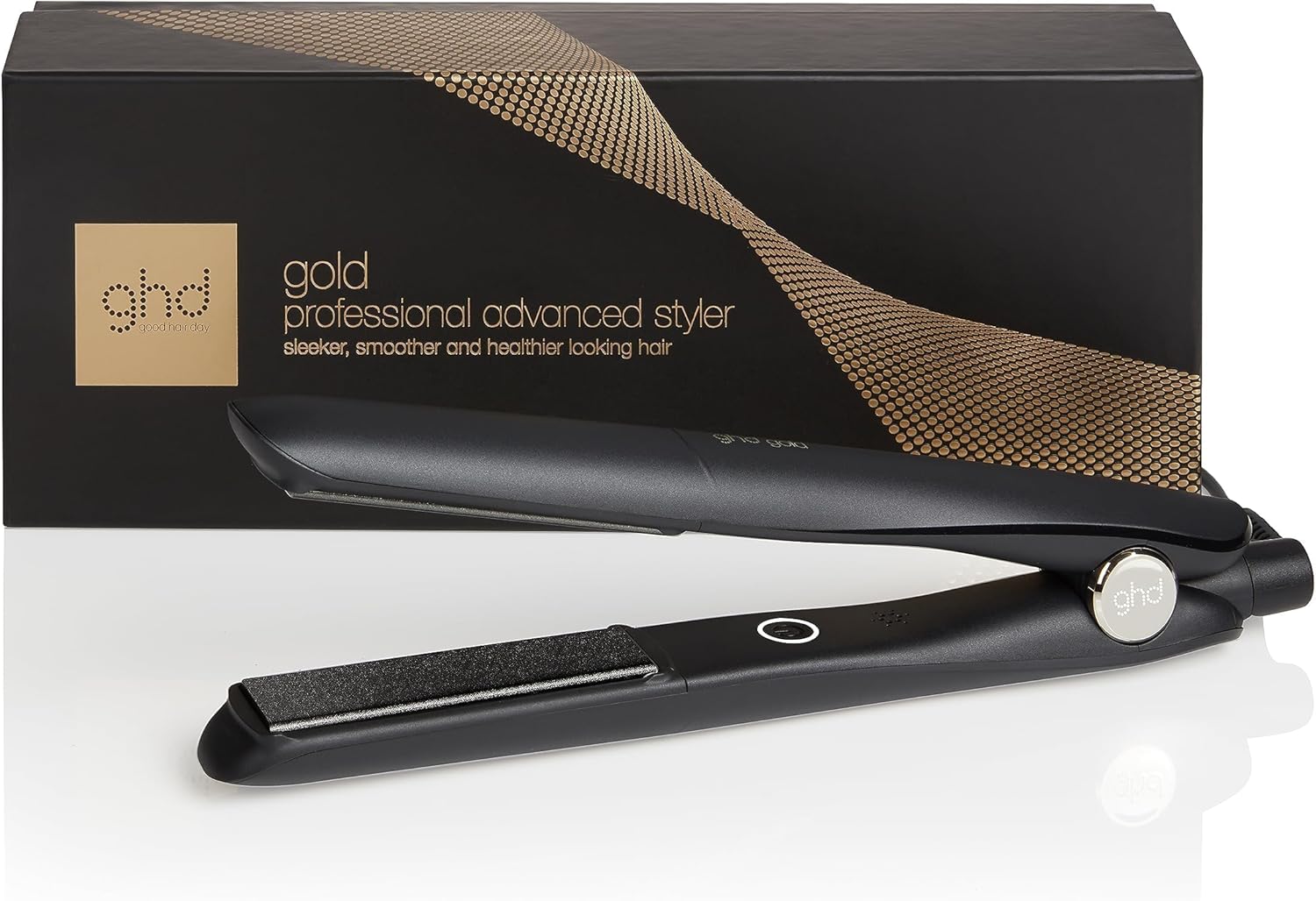 ghd Gold, Piastra Capelli Professionale per Piega Liscia e Mossa, Styler con Tecnologia Dual-Zone e Sensori Termici, Finish Morbido e Lucente da Salone, Cavo Girevole di 2.7 m-Frameare